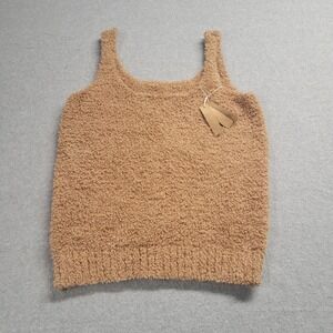 SKIMS Women's Cozy fuzzy Knit Tank in Camel Size 2X/3X Comfy‎ NWT